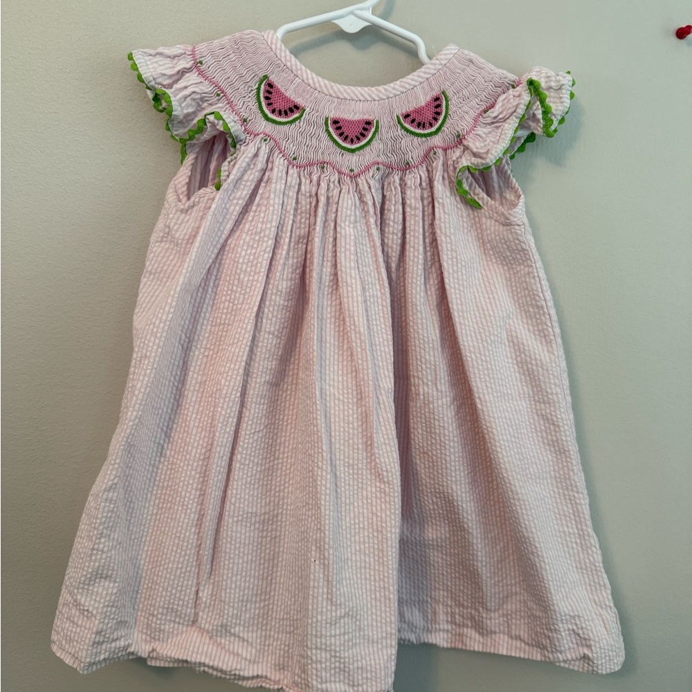 Classic Whimsy Smocked Watermelon Dress